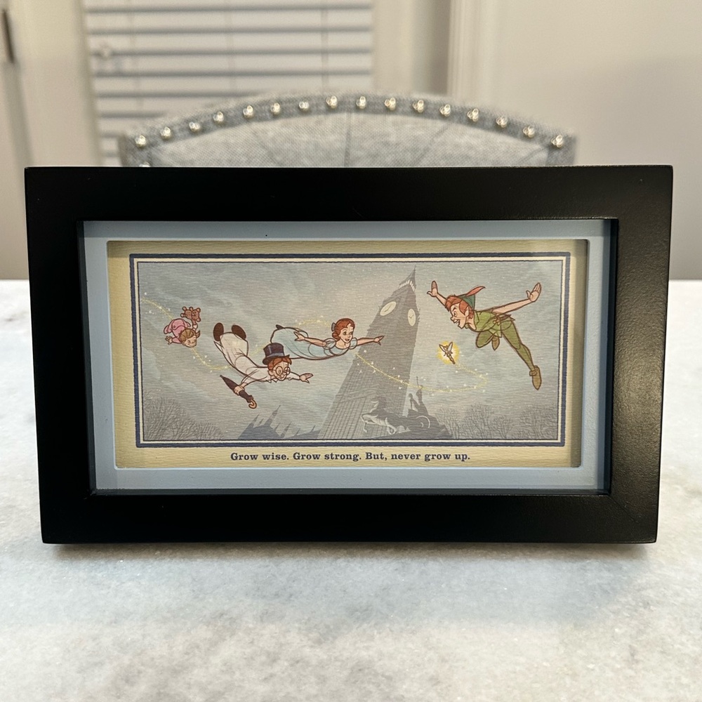 Disney Hallmark Peter Pan ”Grow wise. Grow Strong. But Never Grow Up” Art Frame